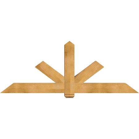 Ekena Millwork Kennewick Rough Sawn Timber Gable Bracket, Western Red Cedar, 84"W x 31"H x 6"D x 6"F, 9/12 Pitch GBW084X31X0606KEN00RWR